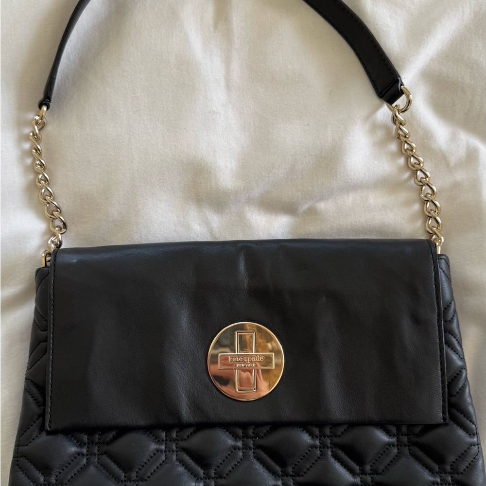 Kate Spade Quilted Crossbody Purse Astor Court Naomi Black Leather Bag Shoulder